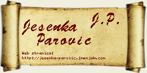 Jesenka Parović vizit kartica